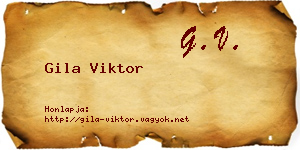 Gila Viktor névjegykártya